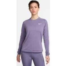 Dam - Lila - Löpning Linnen Nike Dri-fit Lauftop mit Rundhalsausschnitt