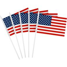 Plastic Flags G128 American USA Stick Flag 24pcs 4x6"