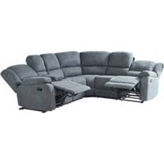 Beliani Fabric Manual Recliner Corner Sofa 2 Seater