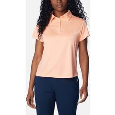 Columbia Women Polo Shirts Columbia Women's Tidal Short-Sleeve Polo T-Shirt Tiki Pink