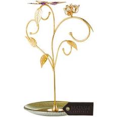 Jewelry Stands 24k Gold Plated Elegant Floral and Butterfly Design Jewelry Stand by Matashi