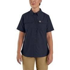 Carhartt Women Shirts Carhartt Women's Women's Force Relaxed Fit Lightweight Short Sleeve Shirt Navy