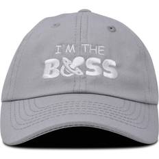 Caps Dalix I'm The Boss Baby Hat Infant Baseball Cap for Baby Girls and Boys in Gray