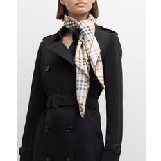 Burberry Scarfs Burberry Check Print Silky Scarf PZ - Beige