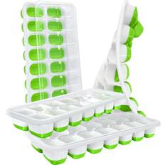 Stackable Ice Cube Trays Silicone With Lids Ice Cube Tray