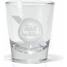 Blue Shot Glasses Pabst Blue Ribbon 874812 White Logo Shot Glass