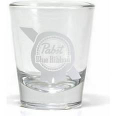 White Shot Glasses Pabst by: UnbeatableSale Local, Ribbon Shot Glass