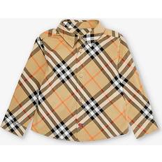 Checkered Tops Children's Clothing Burberry Baby Boys Check Cotton Shirt - Beige