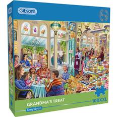 Gibson Grandma's Treat 100XXL Piece Jigsaw Puzzle Nostalgic Jigsaw Puzzle Extra Large Piece Jigsaw Puzzle for Adults Premium 100% Recycled Board Great Gift for Adults Games