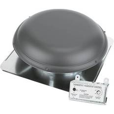 Roof Equipment Air Vent Roof Mount Attic Vent with Humidistat/Thermostat 1170CFM Weatherwood