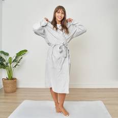 Argent Vêtements de nuit Dreamscene Heart Flannel Fleece Gown Silver Grey