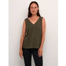 Linne Blusar Kaffe Milia Linen Blend Top