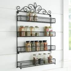 Kitchen Accessories BrylaneHome Scroll 4-Tier Spice Rack Spices Kitchen Container