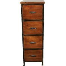 AA Warehousing BRA87 Rustic 4 drawer filing Storage Cabinet