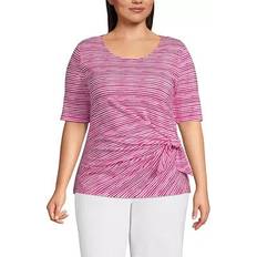 Lands' End Blouses Lands' End Women's Plus Lightweight Jersey Tie Front Top