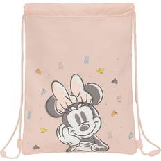 Minnie Mouse Bolsa Mochila con Cuerdas Baby Rosa 26 x 34 x 1 cm