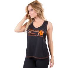 Gorilla Wear Linnen Gorilla Wear Odessa Cross Back Tanktop Black/neon Orange