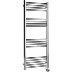 Nuie Round Bar Electric Heated Towel Rail Chrome