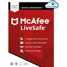 Office Software McAfee livesave unlimited 1 jahr gültig für 2024 deutsch key