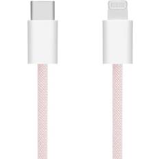 Mobiltillbehör Linocell Flätad USB-C Till Lightning Kabel Rosa 0,5 m