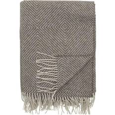 Bloomingville Hoshi Pläd Merinoull Brown 140x200 Brun Filt Grå, Brun (200x)