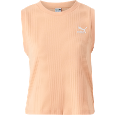 Puma Tinta unita Canottiere Puma Ribbed Relaxed Tank Orange Female