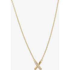 Carolina Gynning Halsband Cross my Heart Guld