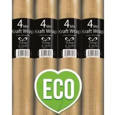 4 x 4M Kraft Brown Wrapping Paper Brown Neutral