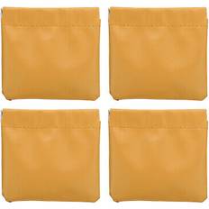 Yellow Cosmetic Bags Uxcell 4 pcs cosmetic bag for purse makeup mini pu leather pocket bag coin pouch yellow