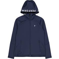 Peak Performance W Rider Mid Zip Hood - Blue Shadow