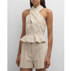 Natural Blouses Veronica Beard Drey Seersucker Top - Neutral