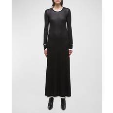 Double Layer Maxi Dress - Black/White