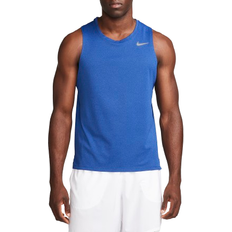 Correr - Hombre Tops Nike Men's Miler Dri-FIT Running Tank Top - Game Royal/Midnight Navy/Heather