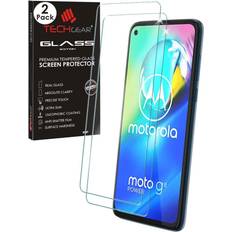 Screen Protectors TechGear 2 Pack GLASS Edition Compatible with Motorola Moto G8 Power, Tempered Glass Screen Protector Covers [9H Hardness] [No-Bubble]