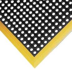 Black Flooring Notrax Black/Yellow Mini-Diamond Studded Top Drainage Mat 26" W x 40" L, 7/8"