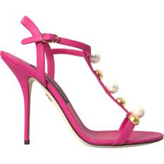 51 ½ Sandaletter Dolce & Gabbana Embellished Leather Sandal - Pink