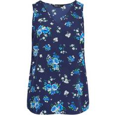 Rose Chemisiers Yours Curve V Vest Navy Floral, Blue, 34-36, Women