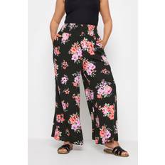 Friluftsbyxor - Multifärgade Yours Wide Leg Culottes In Floral - Multi