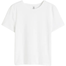 H&M Women Clothing H&M Fitted T-shirt - White