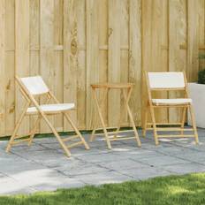 Caféset vidaXL 3 Folding with Cream Bistro Set, 1 Table incl. 2 Chairs
