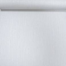 Muriva Plain White Stripe Wallpaper Thick Textured Slightly Imperfect Paste The Wall