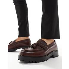 Walk London Sean Loafers I Läder Med Tofs - Bruna
