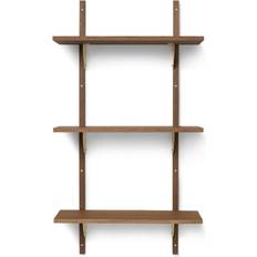 Smoked oak ferm LIVING Sector Smoked Oak/Brass Vägghylla 54cm