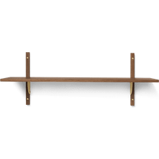 ferm LIVING Sector Smoked Oak/Brass Væghylde 87cm