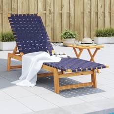 Homie Vidaxl Sun Lounger 55cm W x 157cm L - Dark Blue
