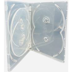 Optical Storage DragonTrading 50 x cd dvd blu ray with 14 mm spine clear dvd 6-way plastic case for 6 discs