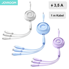 Usb kabel 3in1 Joyroom 3in1 USB-A till USB-C Lightning MicroUSB Kabel 1m