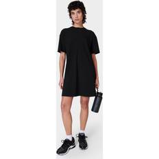 Long Dresses - Slit Sweaty Betty Explorer T-Shirt Mini Dress, Black, Women's