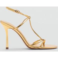 Mango Slippers & Sandals Mango Dina Stiletto Heel Sandals, Gold