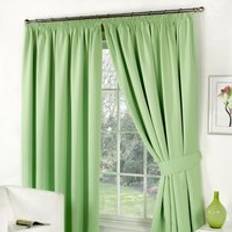 Dreamscene Green Curtains Dreamscene Thermal Pencil Pleat Blackout